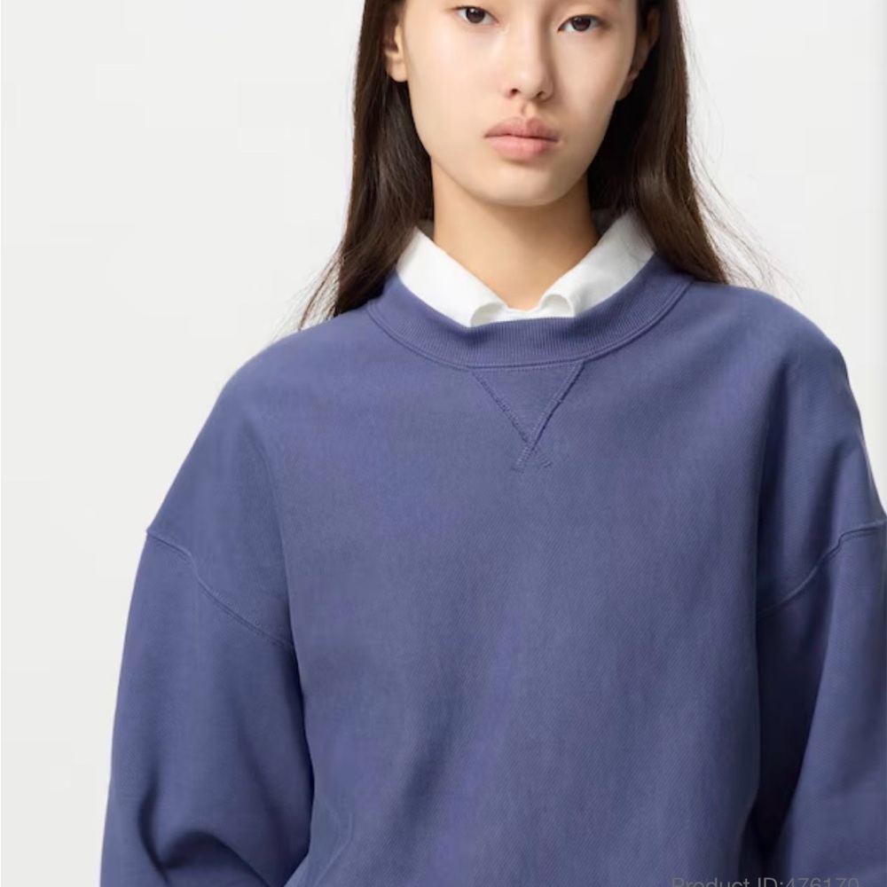 Uniqlo JW Anderson Cotton Boxy Sweatshirt | Size XS | Blue